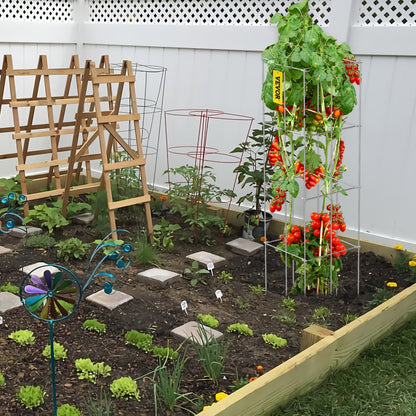 VV-KZDFQJ11.8X46YS5Z - Heavy-Duty 5-Pack Tomato Cages, 11.8" x 46.1" Support