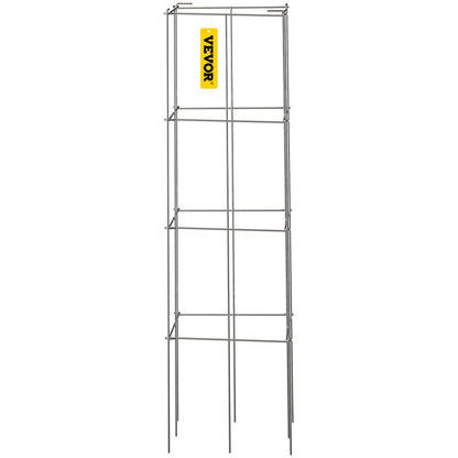 VV-KZDFQJ11.8X46YS10Z - 10-Pack 46" PVC-Coated Steel Tomato Cages for Climbing Plants