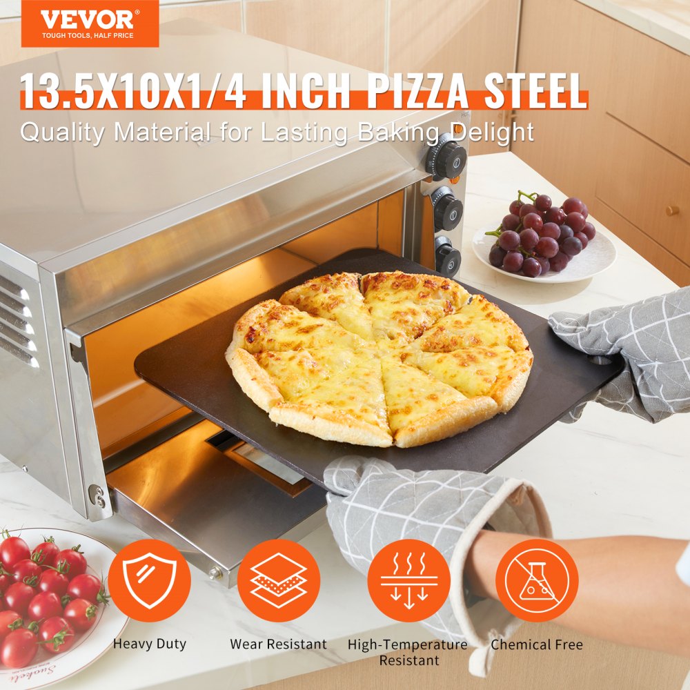 JHQ-CCP-340*250-6 - 13.5" Carbon Steel Pizza Steel for Perfect Baking