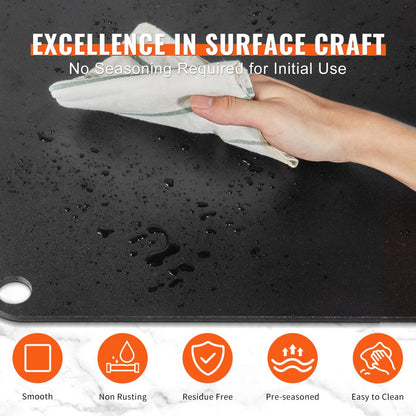 JHQ-CCP-355*355-6 - 14" Pre-Seasoned Carbon Steel Pizza Steel for Perfect Baking