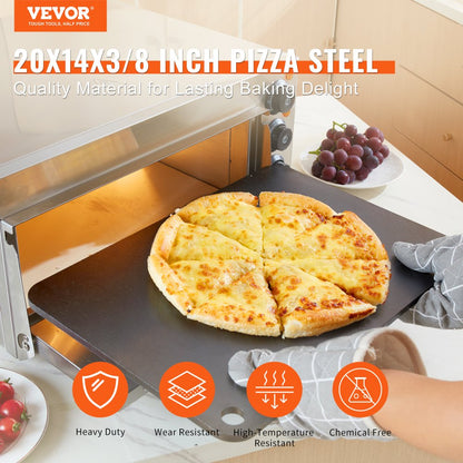 JHQ-CCP-508*355-10 - 20" VEVOR Pre-Seasoned Pizza Steel Plate for Perfect Baking