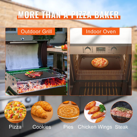 JHQ-CCP-508*355-10 - 20" VEVOR Pre-Seasoned Pizza Steel Plate for Perfect Baking