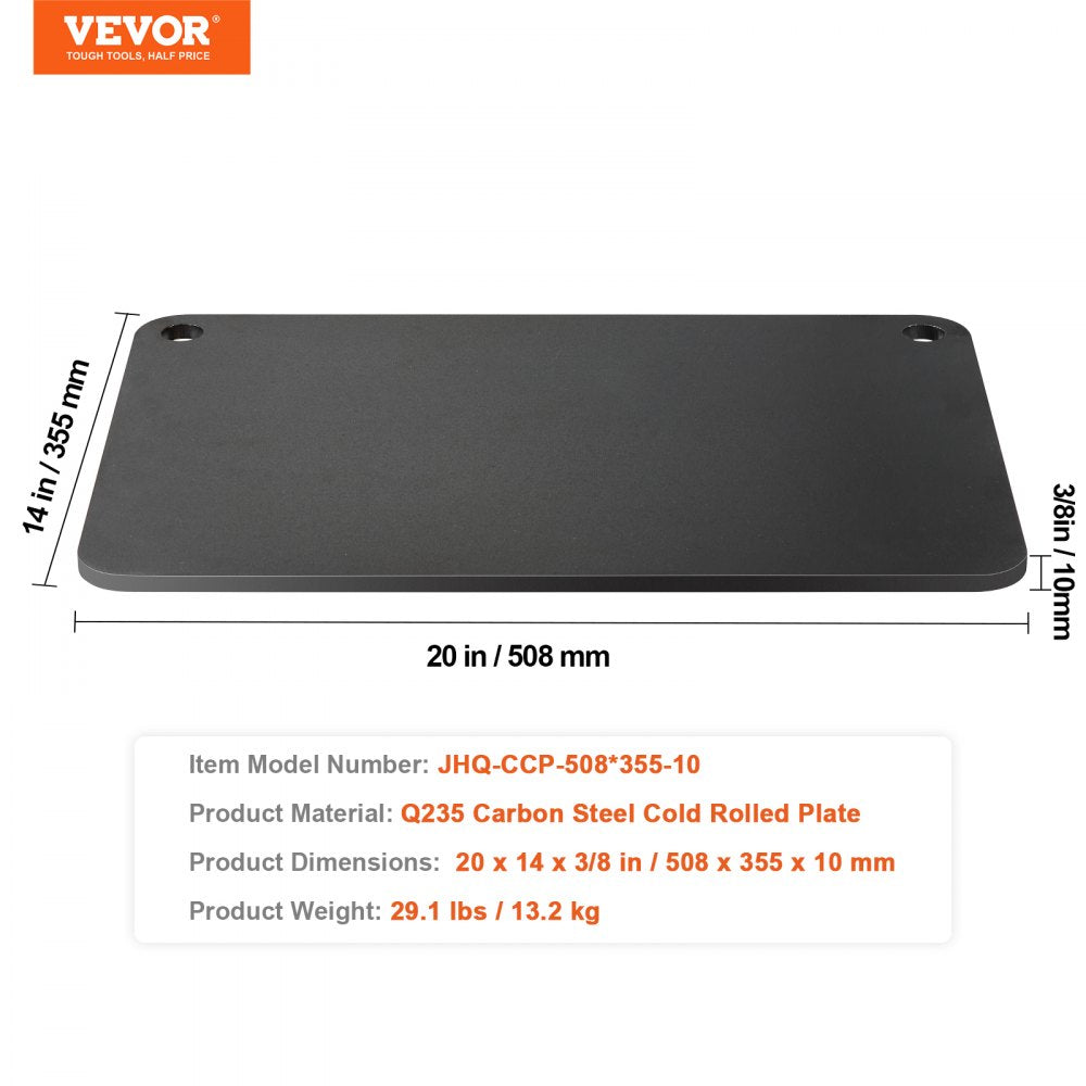 JHQ-CCP-508*355-10 - 20" VEVOR Pre-Seasoned Pizza Steel Plate for Perfect Baking