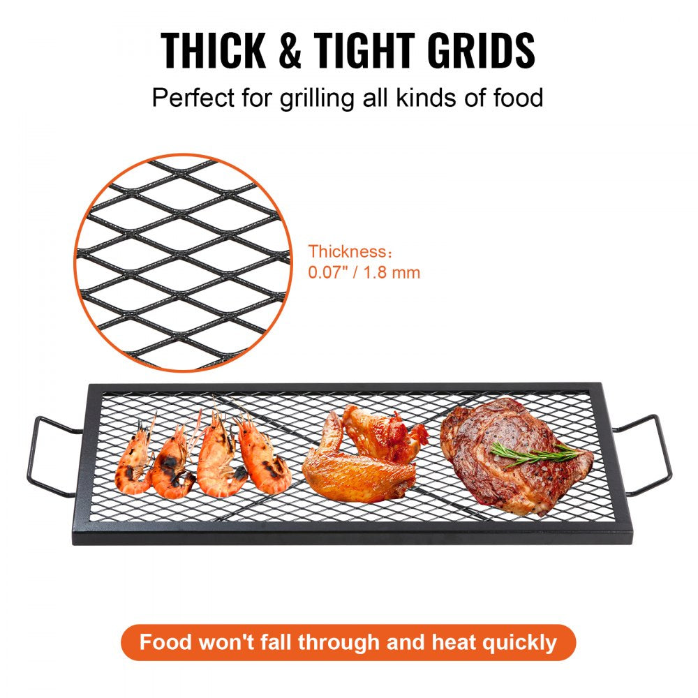 JY-MY-YKW32 - 32"x15" Heavy-Duty Steel Grill Grate for Outdoor Cooking