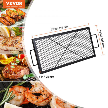 JY-MY-YKW32 - 32"x15" Heavy-Duty Steel Grill Grate for Outdoor Cooking
