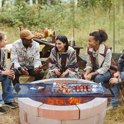 JY-MY-YKW44 - Heavy-Duty Q235 Steel Fire Pit Grill Grate, Portable & Durable