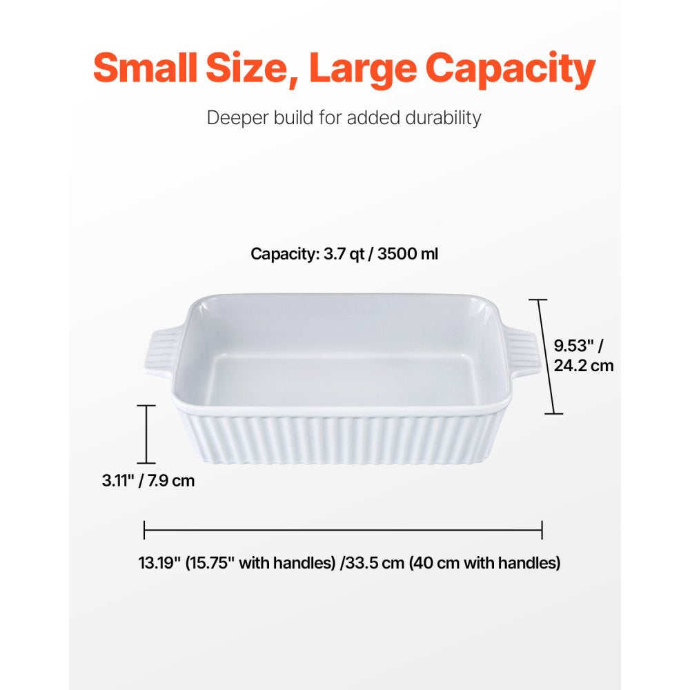 JH-S2024082301J - Elegant 9x13 Ceramic Casserole Dish with Handles
