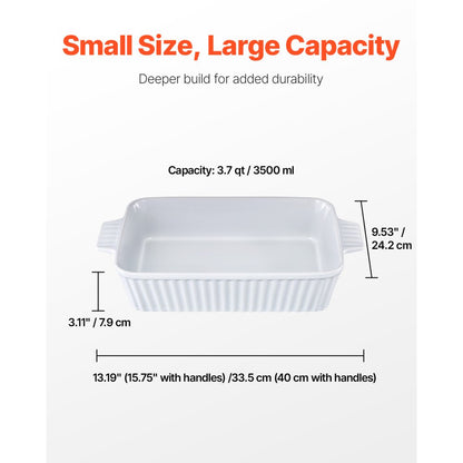 JH-S2024082301J - Elegant 9x13 Ceramic Casserole Dish with Handles