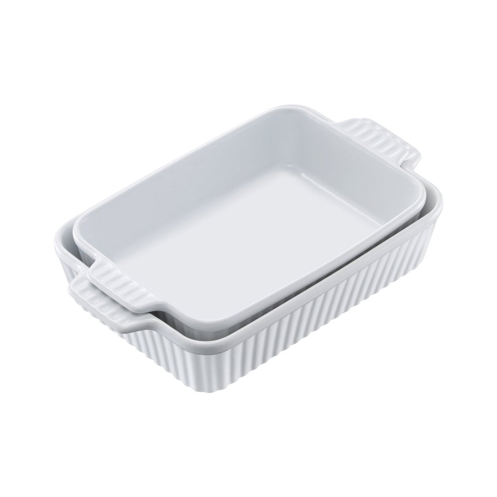 JH-B2022090216-ML - Elegant Ceramic Baking Dish Set with Double Handles