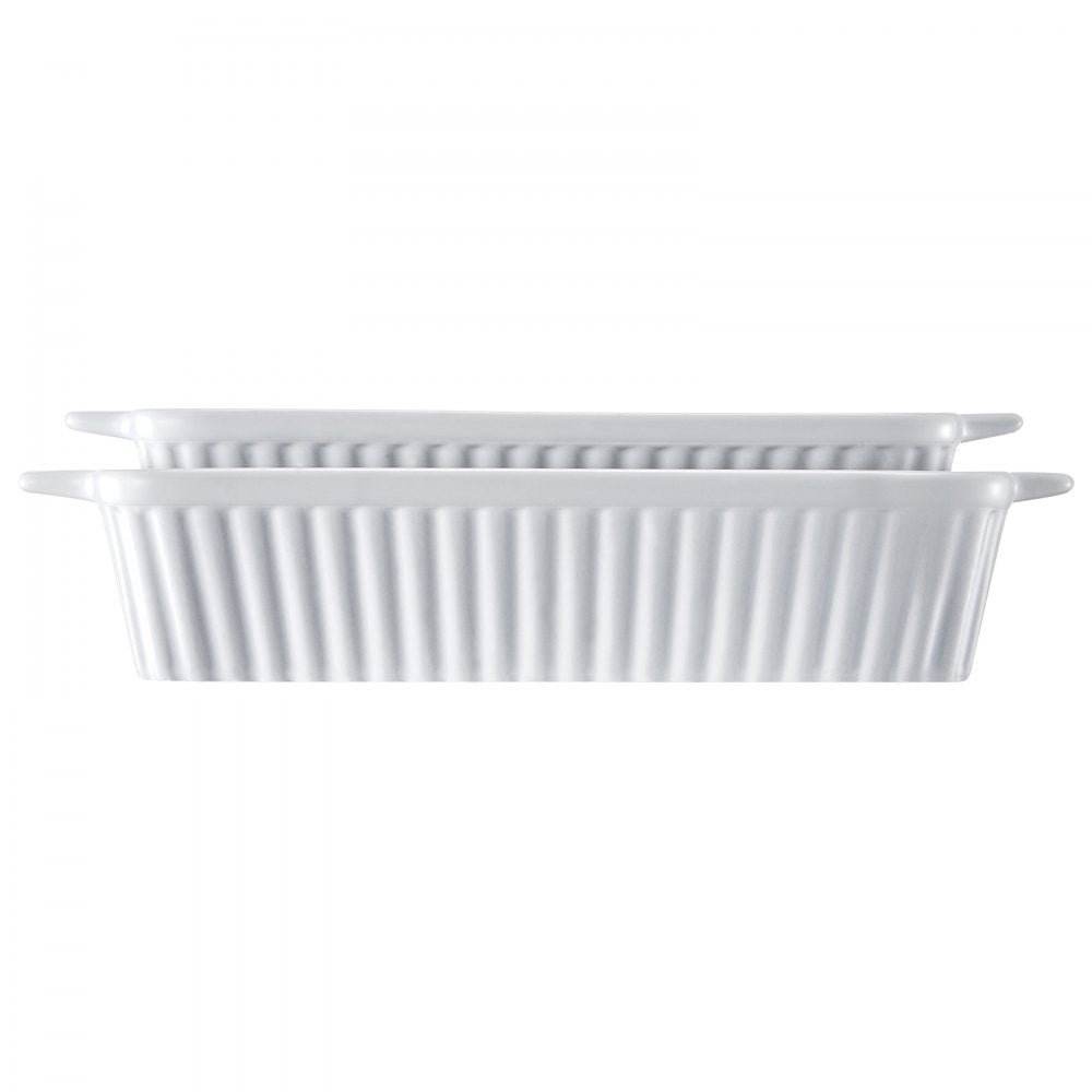 JH-B2022090216-ML - Elegant Ceramic Baking Dish Set with Double Handles