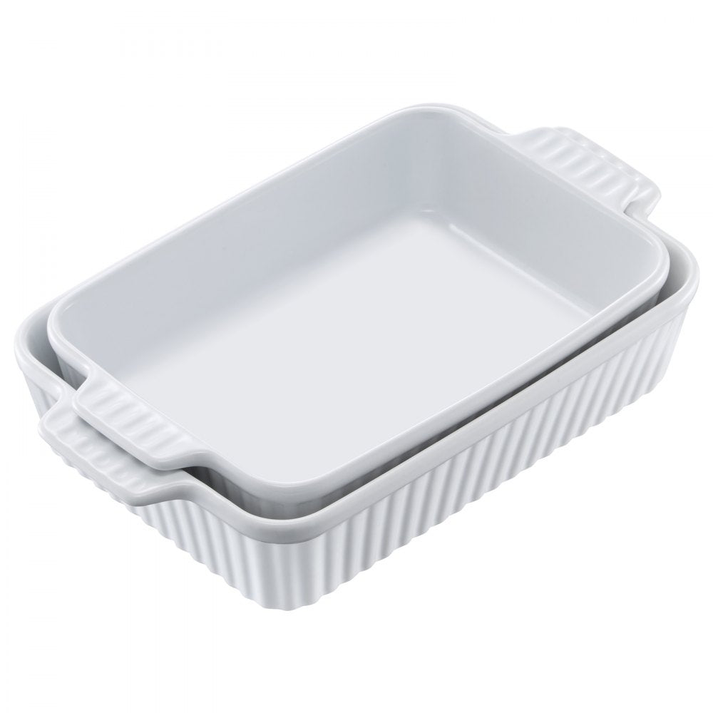 JH-B2022090216-ML - Elegant Ceramic Baking Dish Set with Double Handles