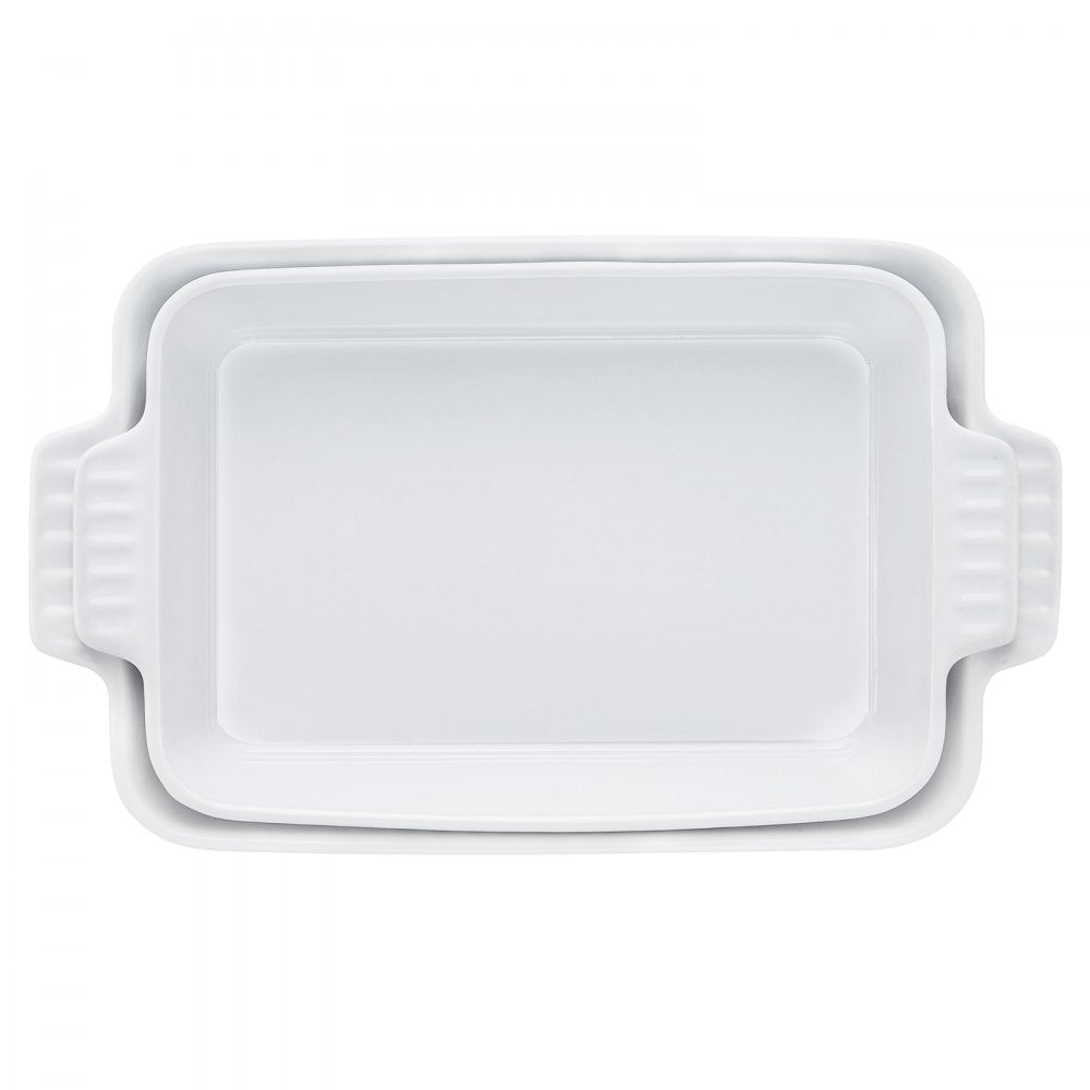JH-B2022090216-ML - Elegant Ceramic Baking Dish Set with Double Handles