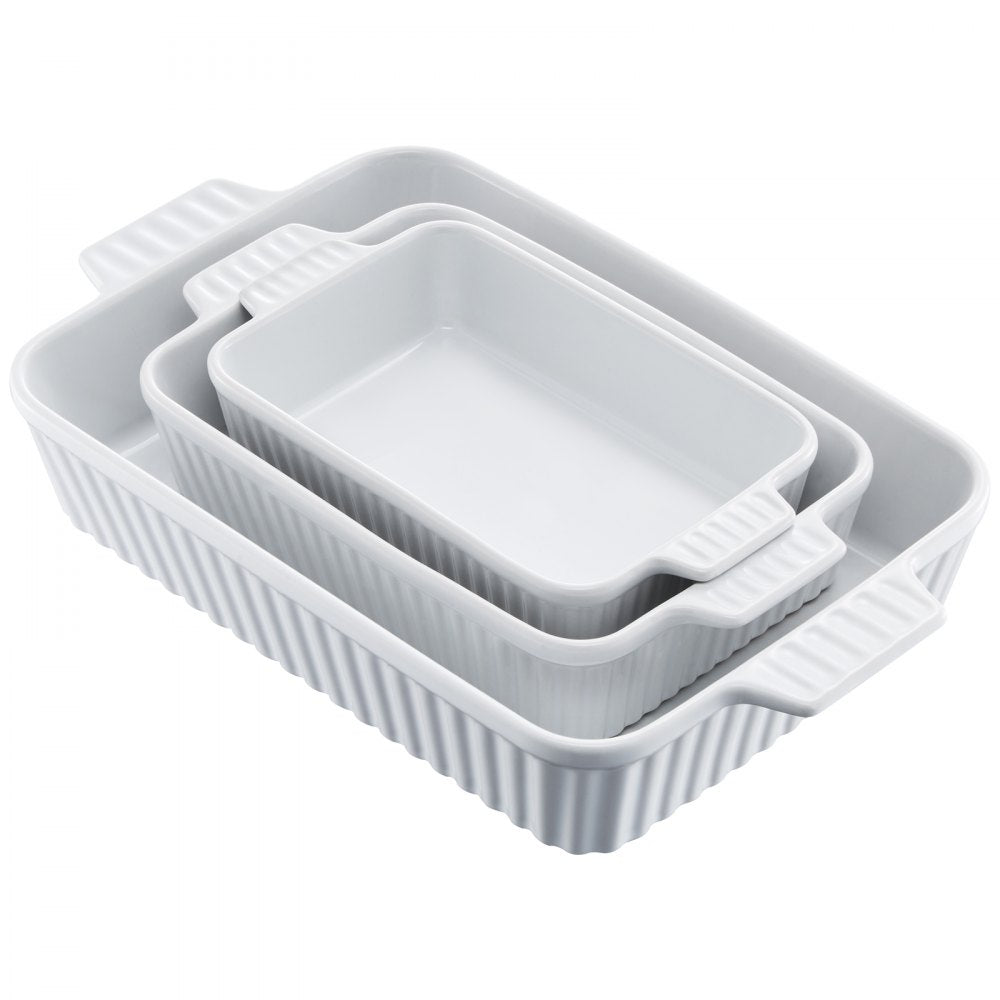 JH-B2022090216-SMXL - Elegant Ceramic Baking Dish Set with Double Handles