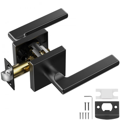 KJ2118-PS-BLK - Non-Locking Easy Access Passage Door Handle