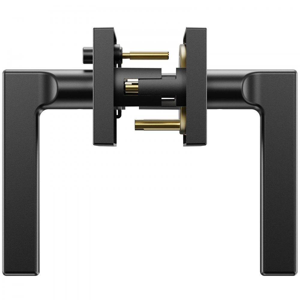 KJ2118-BK-BLK - Matte Black Privacy Door Handle with Keyless Lock, 10 Pack