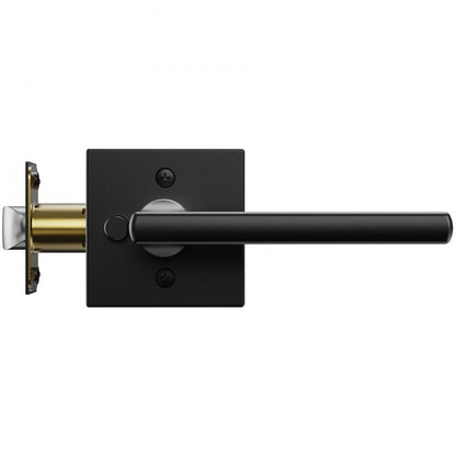 KJ2118-BK-BLK - Keyless Matte Black Privacy Door Handle for Secure Locking