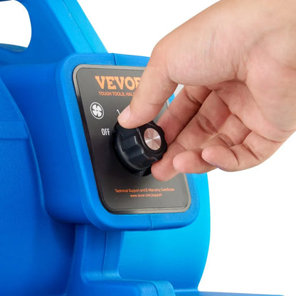 DL-120-M1 - VEVOR 600 CFM Floor Blower, Adjustable Speed & Timer