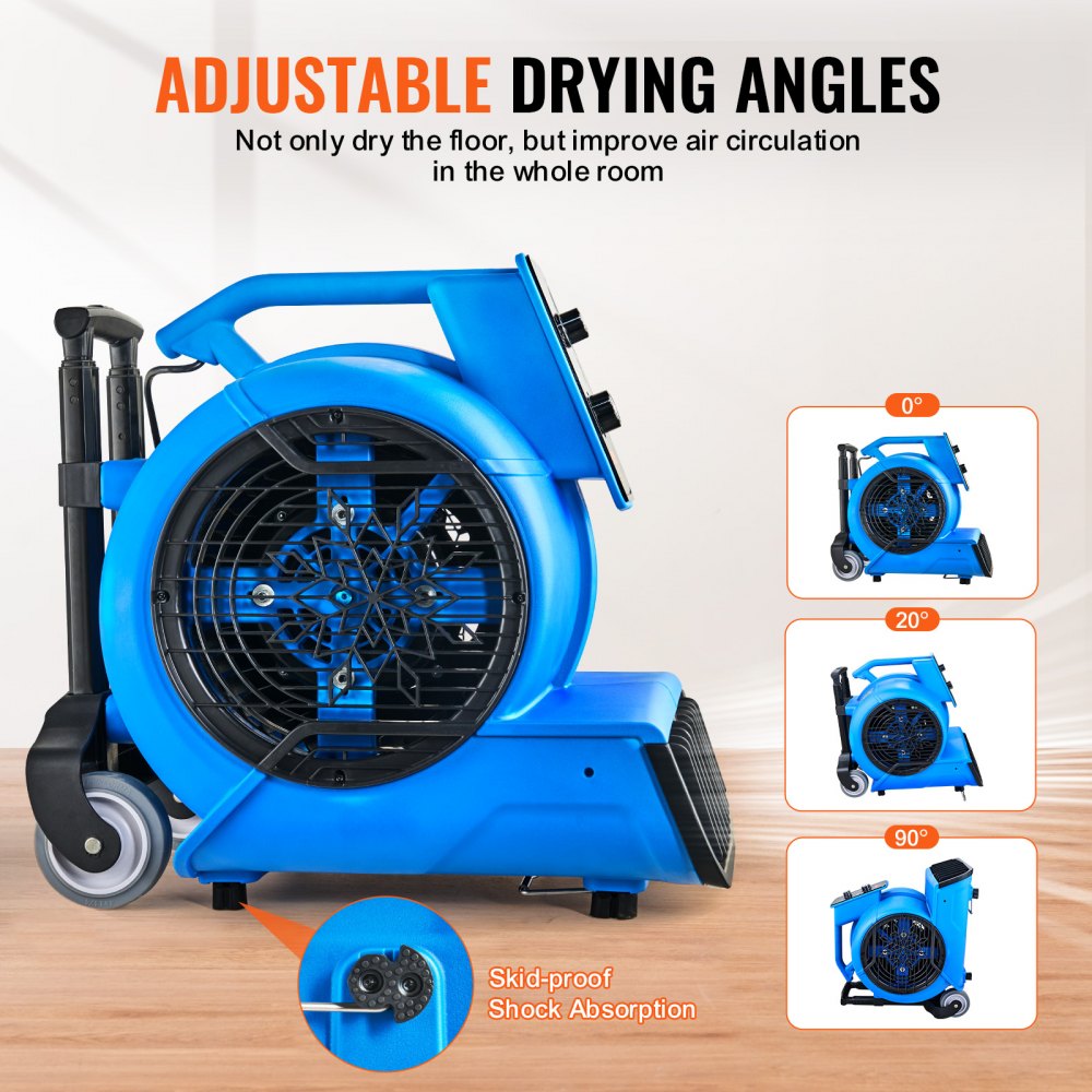CL-750-M2 - Adjustable 3-Speed VEVOR Floor Blower for Quick Drying
