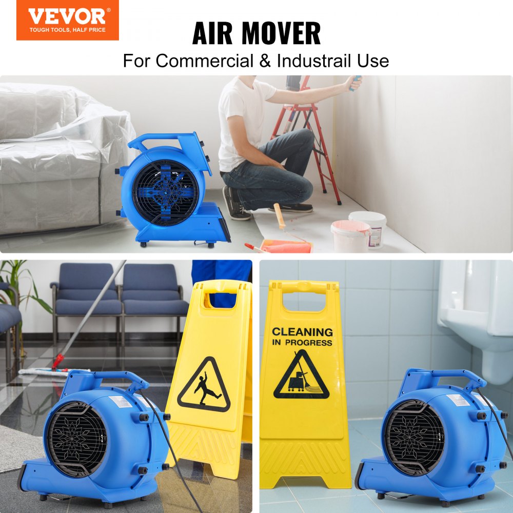 CL-370-M - 2600 CFM Portable Floor Blower with Adjustable Angles
