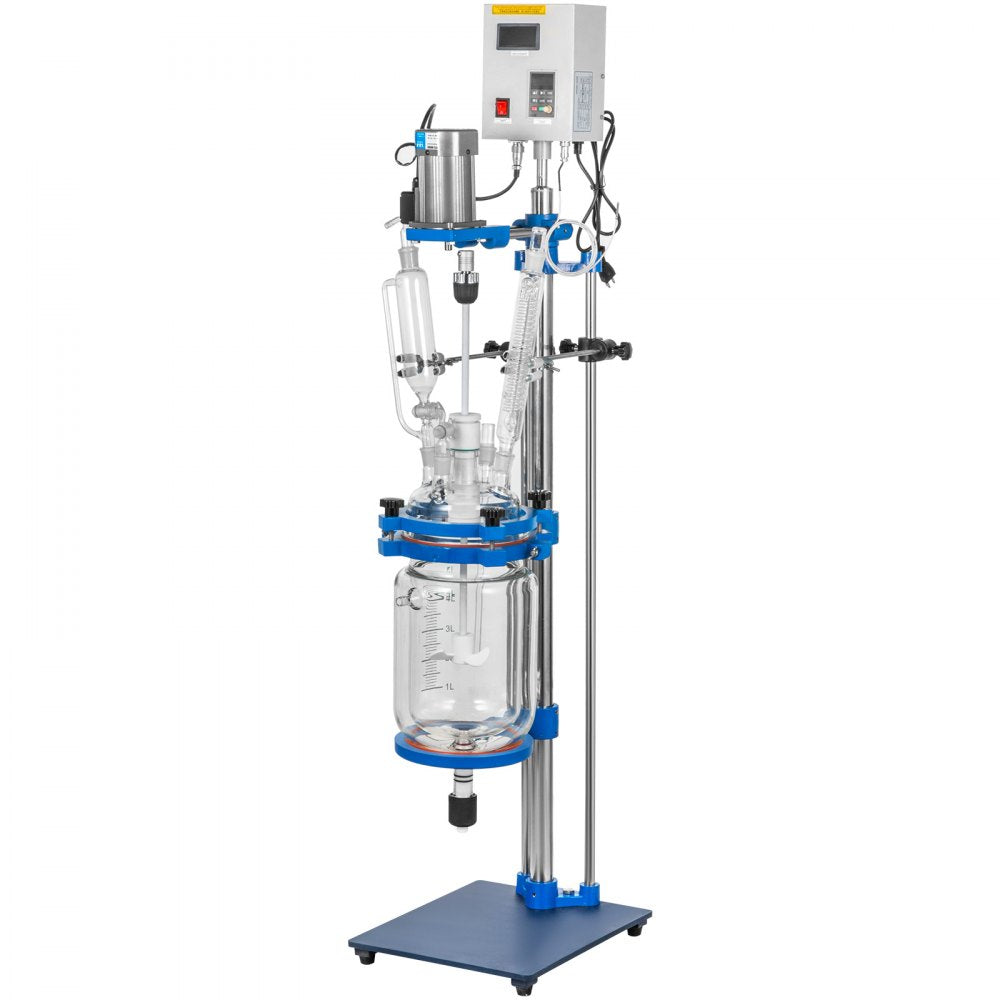 010869864950 - 5L Jacketed Reactor with Digital Display & Variable Speed Motor