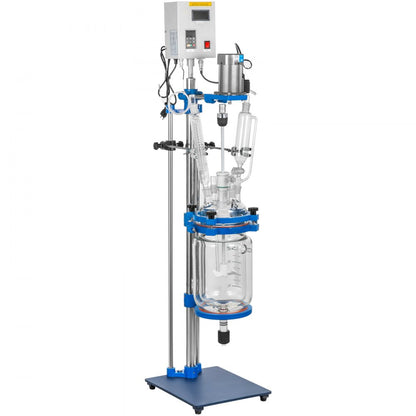 010869864950 - 5L Jacketed Reactor with Digital Display & Variable Speed Motor