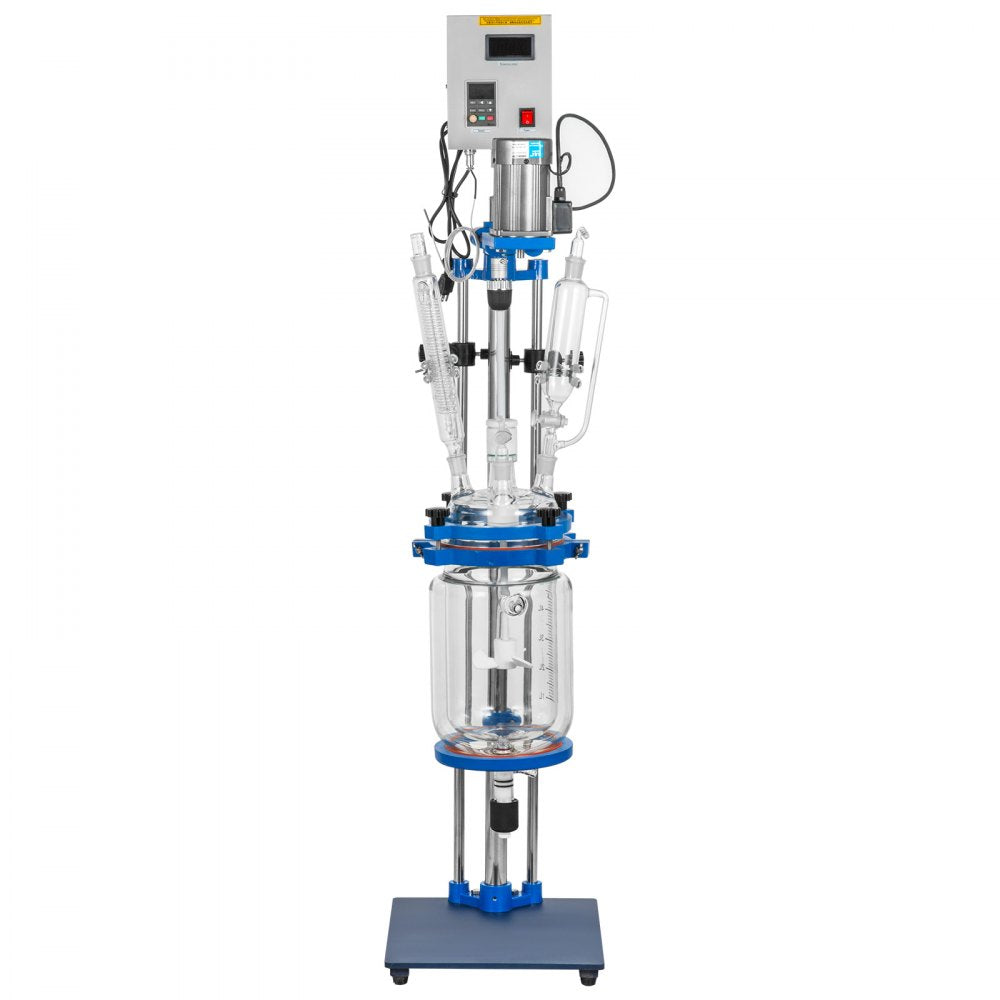 010869864950 - 5L Jacketed Reactor with Digital Display & Variable Speed Motor