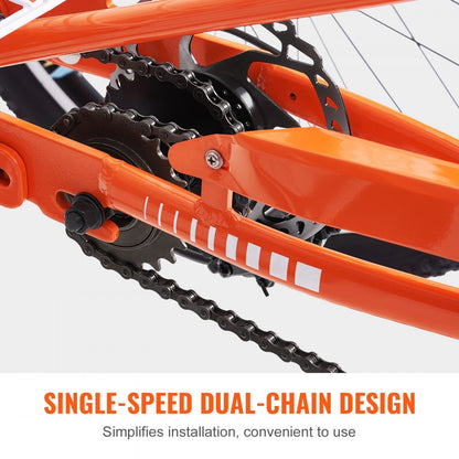 SS001-1 - Reliable 20" Aluminum Alloy Adult Tricycle in Vibrant Orange