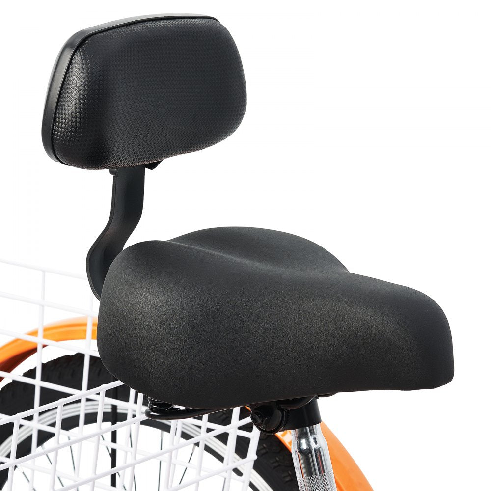 SS001-1 - Reliable 20" Aluminum Alloy Adult Tricycle in Vibrant Orange