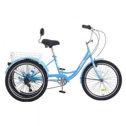 SS002-1C - Durable 20" VEVOR Adult Tricycle with 7-Speed Gears