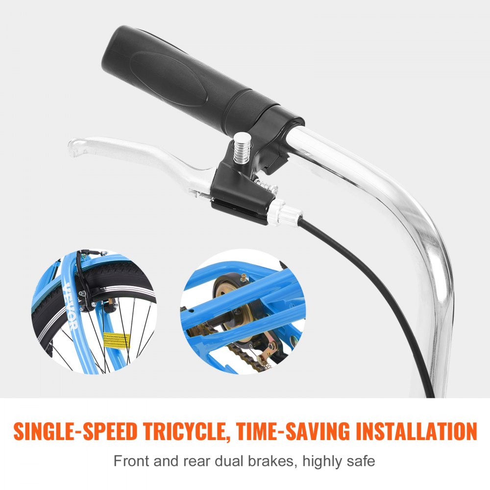 SS003-5A - VEVOR 24" Adult Tricycle for Safe & Stable Riding