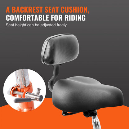 SS003-6A - Stable 26-Inch Orange Adult Tricycle for Safe Rides