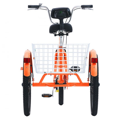 SS003-6A - Stable 26-Inch Orange Adult Tricycle for Safe Rides