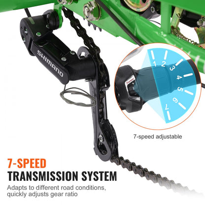 SS002-1A - Sturdy 20-Inch Adult Tricycle with 7-Speed Gear System