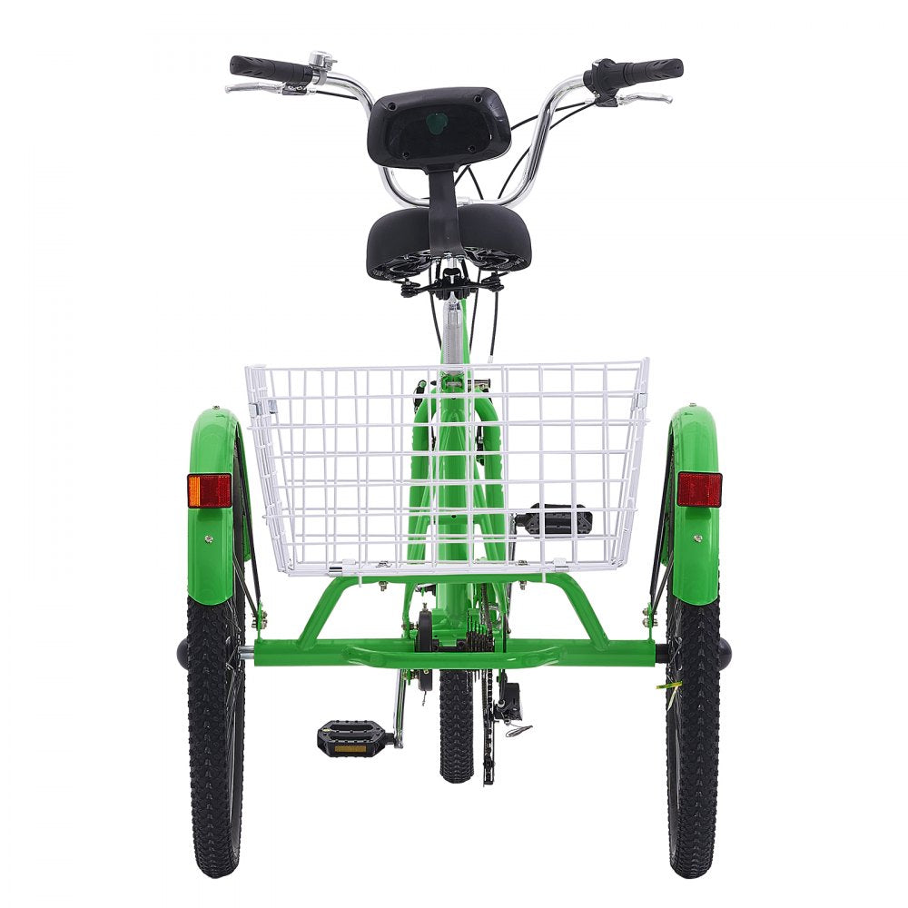 SS002-1A - Sturdy 20-Inch Adult Tricycle with 7-Speed Gear System