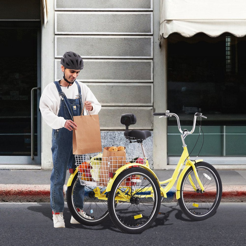 SS003-5C - VEVOR 24-Inch Adult Tricycle for Safe Leisure Rides