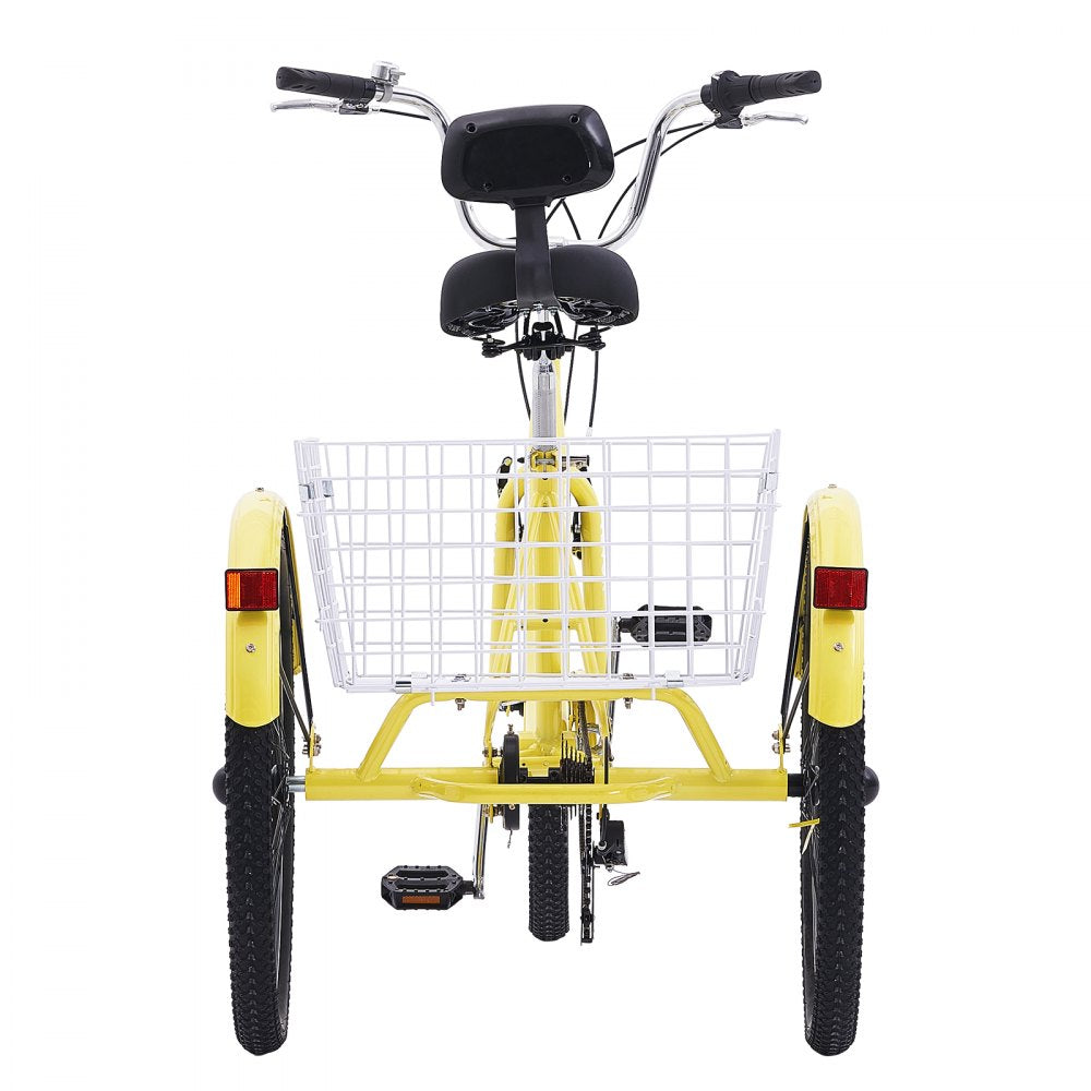 SS002-2B - 24-Inch 7-Speed Carbon Steel Adult Tricycle for All Riders