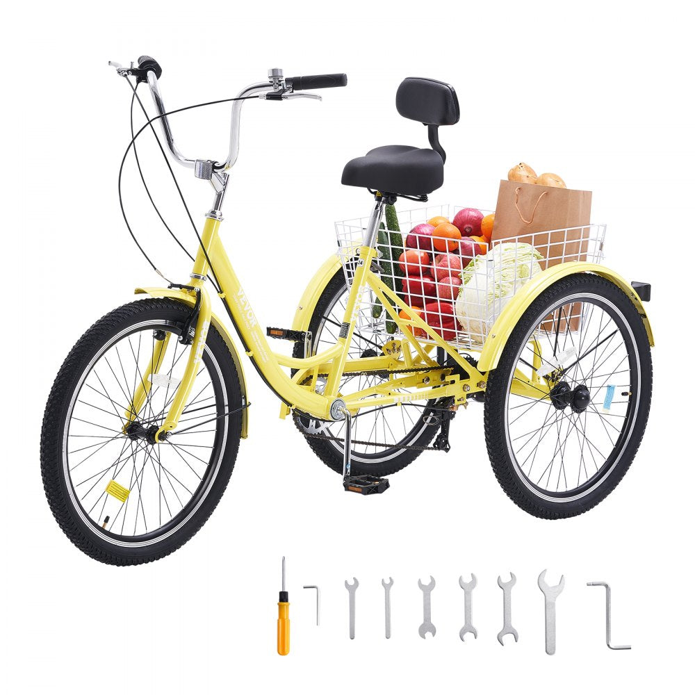 SS002-3C - Durable 7-Speed Adult Tricycle with Adjustable Seat
