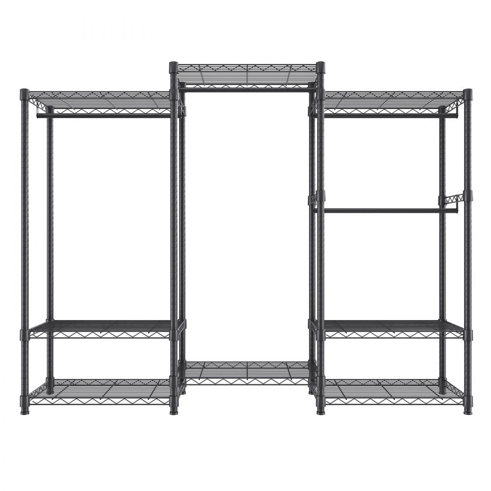 YC0003 - Versatile 800 lbs Heavy-Duty Rolling Clothes Rack with 4 Rods