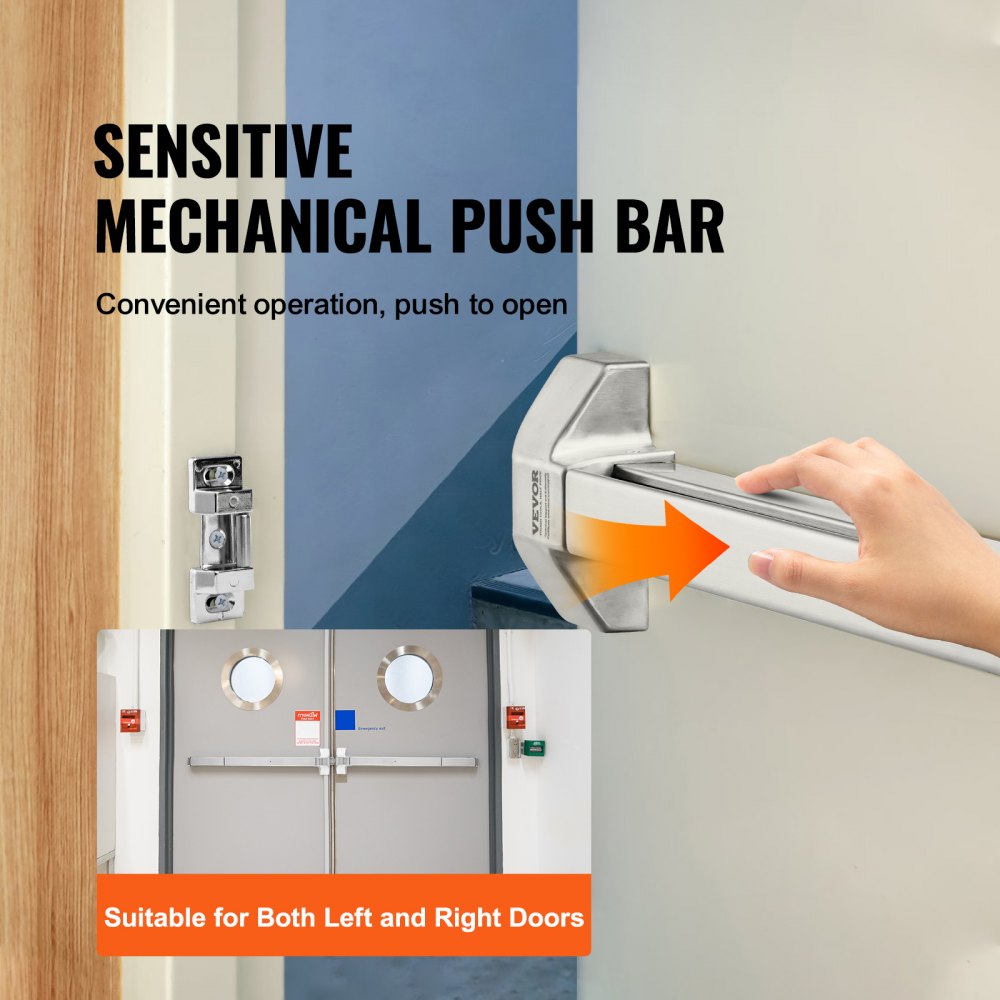 600S - 31" Rust-Resistant Stainless Steel Panic Exit Push Bar