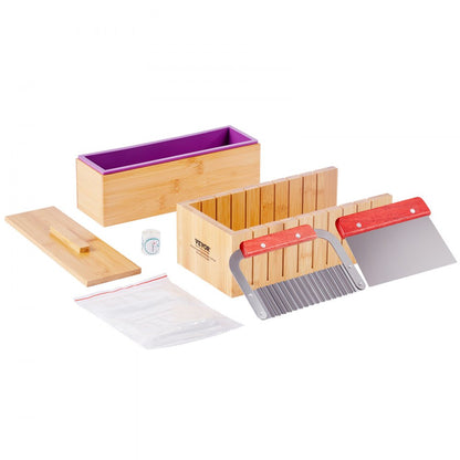 KH-Q02 - Professional Soap Making Kit with Bamboo Cutter & 1-Inch Soap Bars