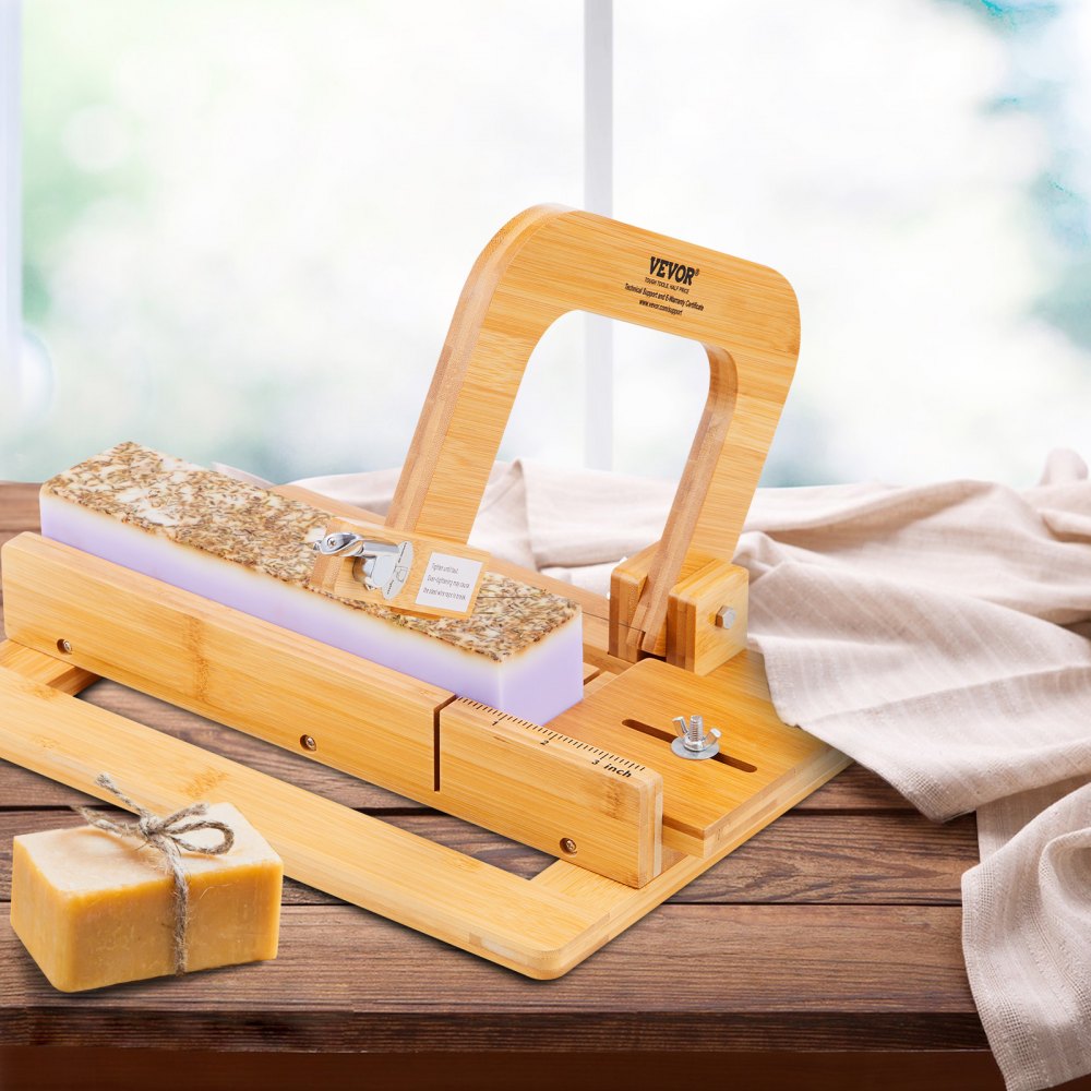 KH-Q03 - Adjustable Bamboo Soap Cutter with Ultra-Sharp Metal Wires