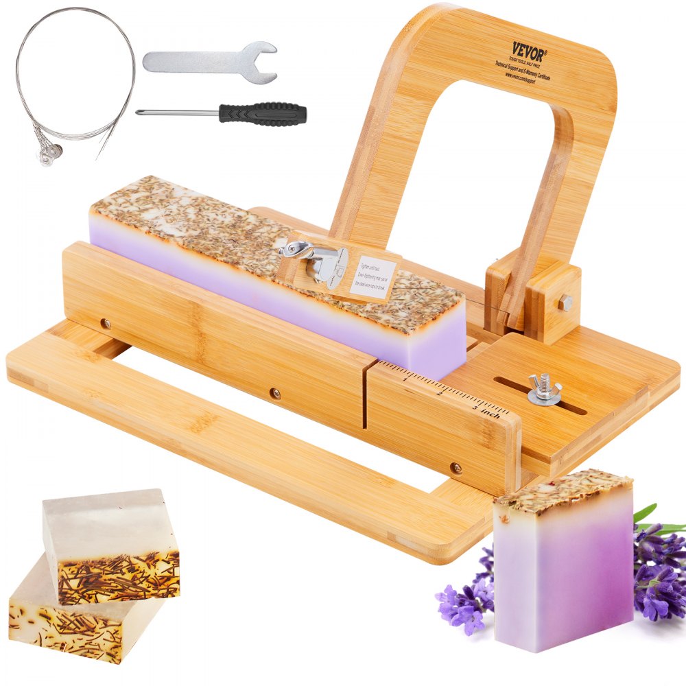 KH-Q03 - Adjustable Bamboo Soap Cutter with Ultra-Sharp Metal Wires