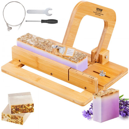 KH-Q03 - Adjustable Bamboo Soap Cutter with Ultra-Sharp Metal Wires