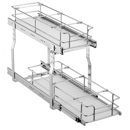 LX-C9358 - 2-Tier Pull Out Organizer, 8.5"W Steel Wire Basket
