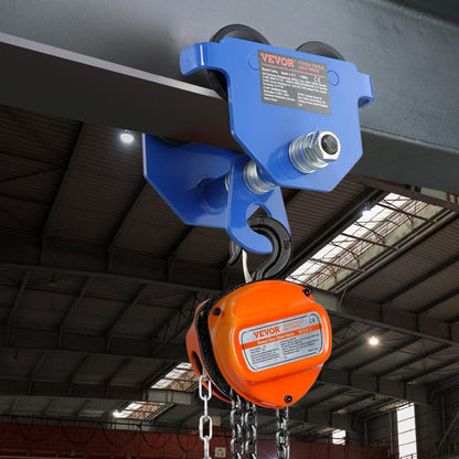 0.5T-F - Heavy-Duty Manual Trolley, 1100 lbs Capacity, 2.5 to 5.5 Inch Width