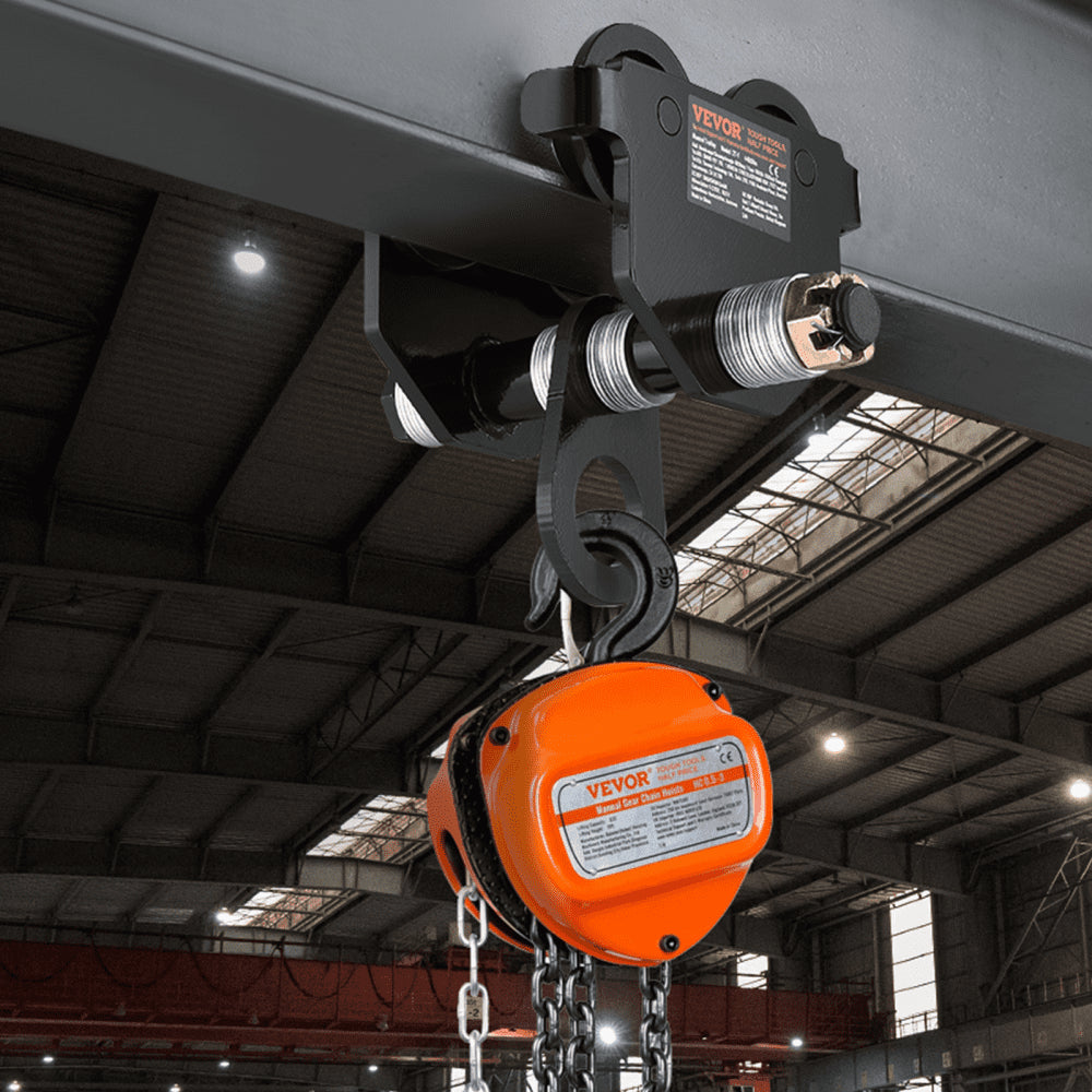 3T-F - Adjustable VEVOR Manual Trolley for 6600 lbs Heavy Lifting