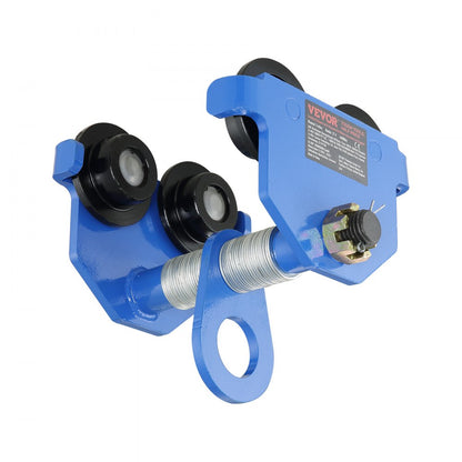 1T-F - Adjustable 2200 lbs VEVOR Trolley for I-Beams with Dual Wheels