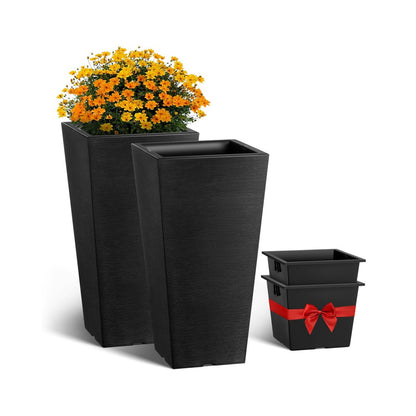 KD9942 - 22-inch Tall Outdoor Planter with Easy Grip Handles