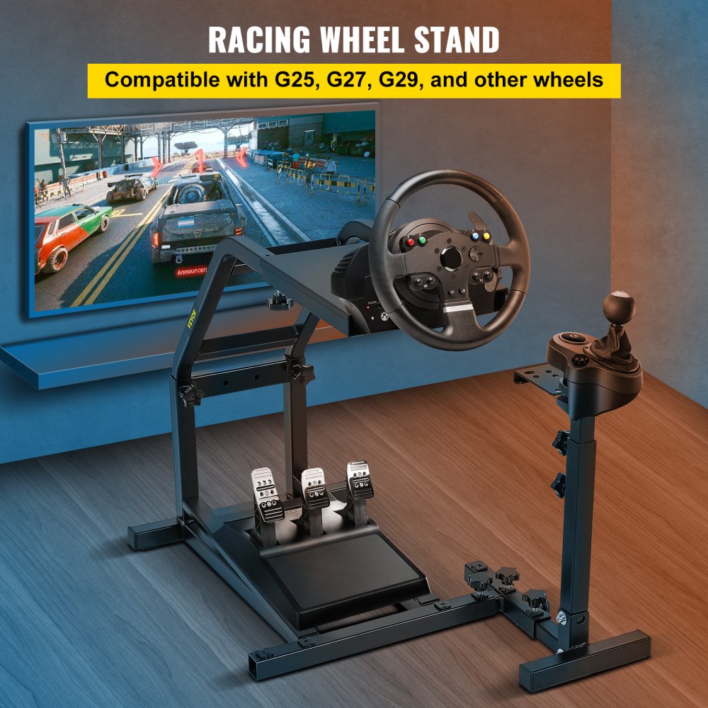 G29/27/25ZJ - Adjustable Racing Wheel Stand for Logitech & Pedals