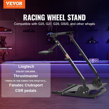 G920ZDJ - Heavy-Duty Carbon Steel Racing Wheel Stand for Thrilling Gaming